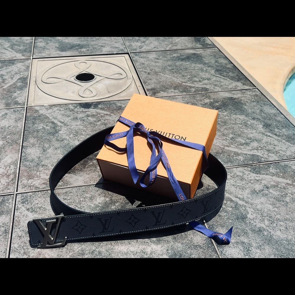 Louis Vuitton Black Monogram Men's Belt